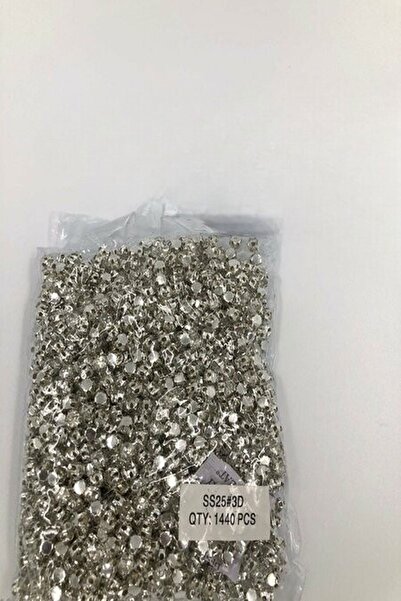 Massaltay حجر بيوجلو SS25 فضي اللون - عبوة من 1440 حجرًا مزخرفًا عالي اللمعان