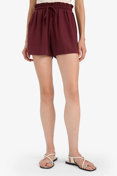 DeFacto Regular Waist Short Leg Crinkle Viscose Shorts F3101Ax25Hs