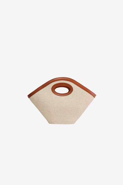 MARSEPTUN Parsley Double Handle Tan Canvas Bag