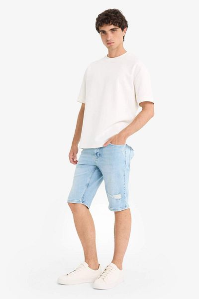 DeFacto Slim Fit Skinny Jean Bermuda Σορτς F4685AX25SM
