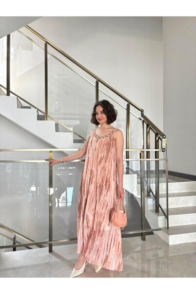 Sude Kızanlıklı ZR Model Rochie cu model batik cu inele