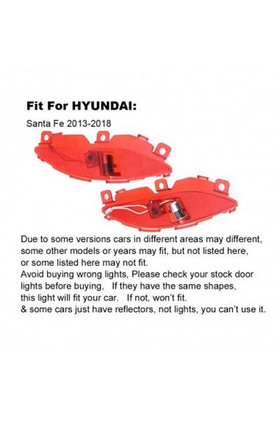 Hyundai Set de 2 becuri cu logo pentru uși Hyundai Santa Fe 2013-2018