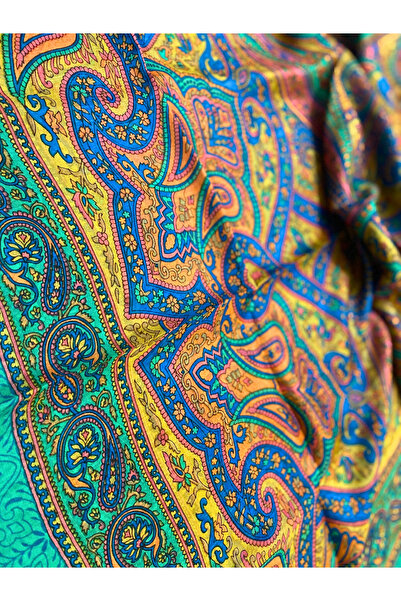 MODA Νούντα - Ινδικό μεταξωτό σάλι από βούλα με μέντα