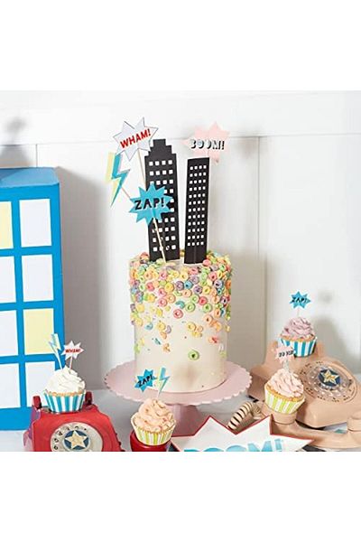 STOREMAX Ntwork Meri Super Hero Cupcake Set, 24 Pcs Art 1087243