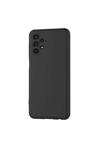 OEM Husă pentru Samsung Galaxy A13 4G din silicon catifelat cu protecție pentru cameră - Neagră