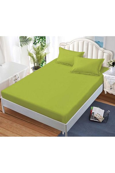 OEM Bed cover with elastic and 2 pillowcases, finet fabric, 2-person bed, 180x200cm