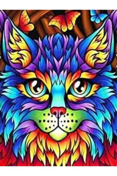 YWKJDDM Комплект диамантени картини, животински мотив, платно/смола, многоцве...