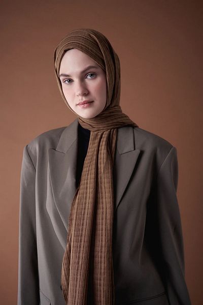 Modakaşmir Misto Cotton Series Shawl - Cinnamon