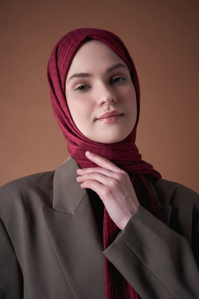 Modakaşmir Misto Cotton Series Shawl - Red