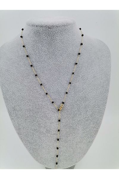 Hobimos Stoned Y Necklace - Non-Tarnish Y Necklace