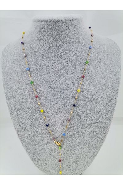 Hobimos Stoned Y Necklace - Non-Tarnish Y Necklace