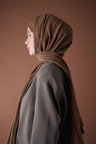Modakaşmir Misto Cotton Series Shawl - Cinnamon