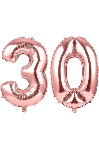 GWHOLE Set of 2 balloons for 30th anniversary Gwhole, foil, rose, 43 x 63 cm