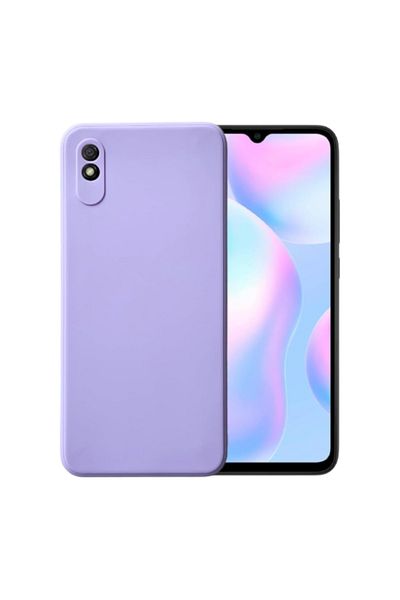 Xiaomi Carcasă compatibilă cu Redmi 9AT, fabricată din silicon catifelat cu protecție pentru cameră - Violet
