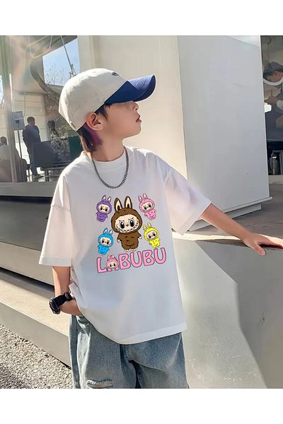 Touz Moda Cute's Labubu Kids Design Unisex Oversize T-Shirt