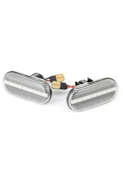 Smart Set de 2 semnalizatoare LED pentru aripi cu sticlă transparentă pentru Smart Fortwo (453)