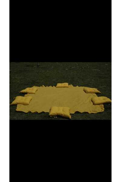 UMEL HOME piknik seti (7 parça. 1 adet sofra bezi 6 adet oturma minderi)