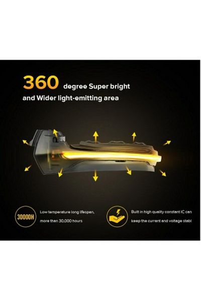 Xenon Bright Set de 2 semnalizatoare LED dinamice pentru oglinzi Audi A3 8V 2013-2018