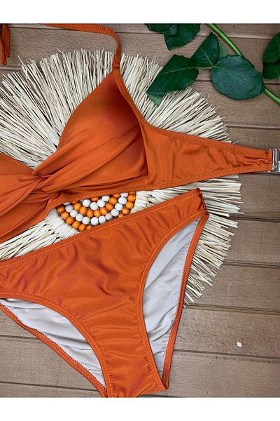 XORVİO Women's Lycra Flexible Halter Neck Stylish Quality Padded Coral Bikini Suit