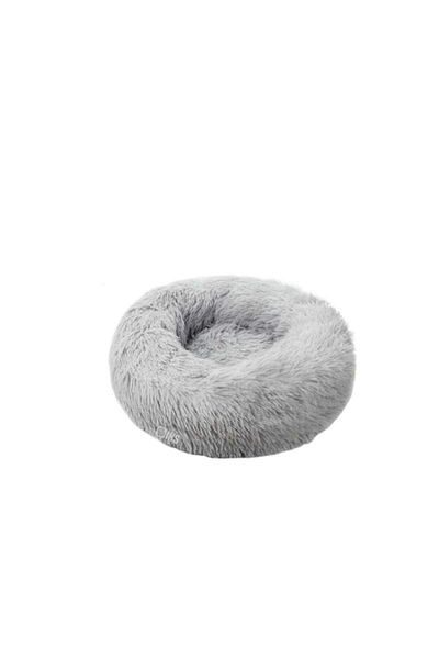SIKS Pat tip Culcus pentru câini și pisici, diametru 80 cm, ușor de spălat și întreținut, gri