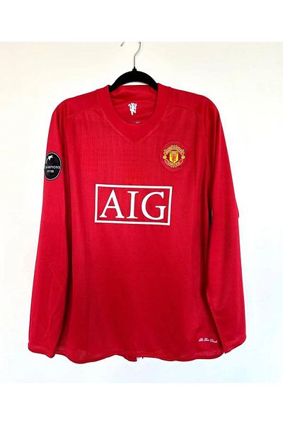 yenteks M.United Moscow Ronaldo 2008 Red Long Sleeve Adults Jersey
