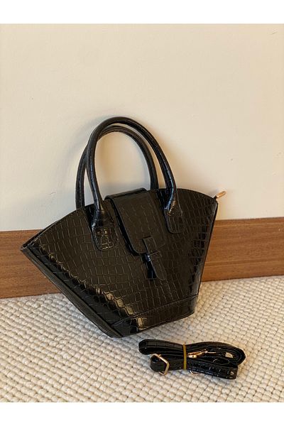 Bagzone Luxury Soft Leather Textured Triangle Shape Women's Shoulder Bag