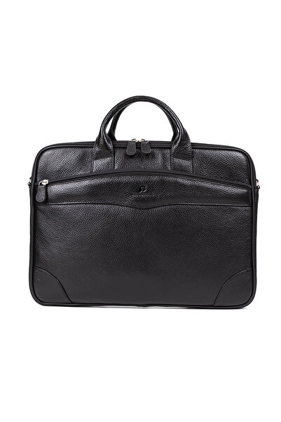 Paris Business Club Hakiki Deri Evrak Çantası Unisex İnce Evrak Bölmeli 14"-1...