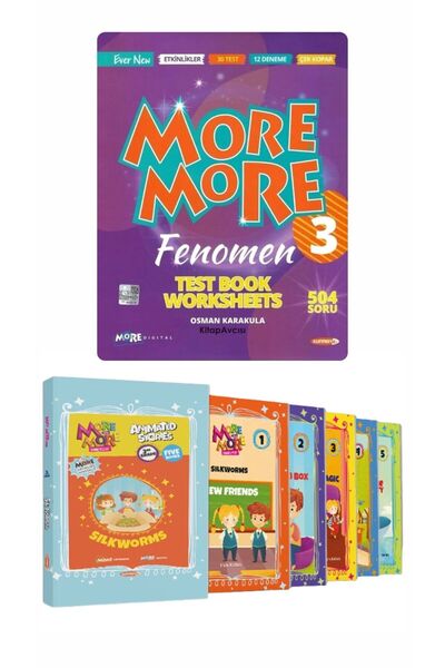 Kurmay Yayınları More And More 3 Sınıf English Fenomen Test Book Worksheets+M...