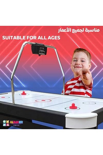 ALBADER Air Hockey Table, 7FT Air Hockey Arcade Table for Kids & Adults, Ice Hockey Game Table
