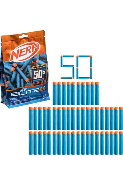 Nerf Elite 2.0 50-Dart Refill Pack - Includes 50 Official Nerf Elite 2.0 Darts, Compatible With All