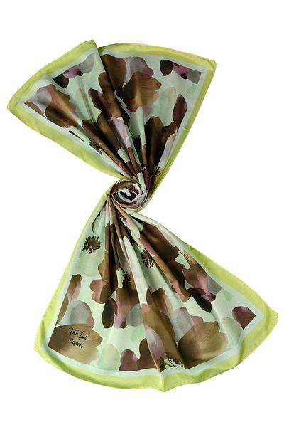 mim eşarp Vav Silk Soft Cotton Shawl 75X190 cm - Floral Pattern
