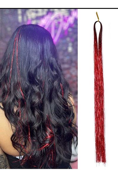 Eva Rose 1 Pack Tinsel Hair Glitter Glitter Hair Accessory/ Hair Sparkle Side Hairpiece Hair Tinsel Shiny Hair