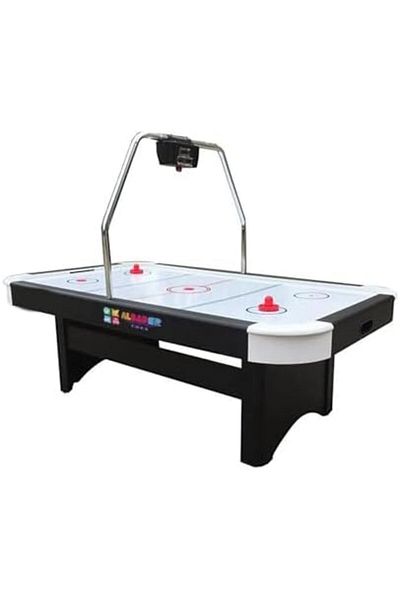 ALBADER Air Hockey Table, 7FT Air Hockey Arcade Table for Kids & Adults, Ice Hockey Game Table
