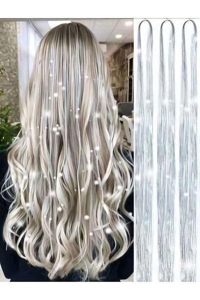 Sibelon Hair Simi Hair Tinsel Hair Accessory Silver Color (1 Pcs)
