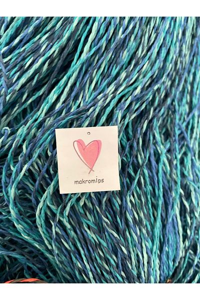 Makromİps Luxury Premium Silvery Ebruli Paper Thread 2 mm 50 Gr Hand Knitting Thread Kraft Hobby Packaging Decoration Multi-Purpose
