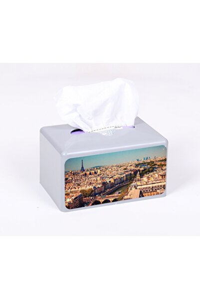 PRATİKPAK حامل مناديل بلاستيك عمودي من Practicalpak Organizer 3 قطع (طبقة ملصق ذات مناظر طبيعية)