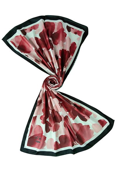 mim eşarp Vav Silk Soft Cotton Shawl 75X190 cm - Floral Pattern