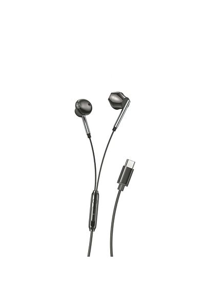 OEM Wired headphones with microphone, Type-C jack - XO EP66 - Black Black