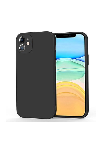OEM Carcasă compatibilă pentru iPhone 11 din silicon cu interior din microfibră și protecție pentru cameră - Negru