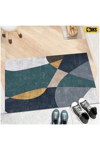 SIKS Set of 2 SIKS Kitchen Rugs, Non-Slip, 50 x 70 Cm, 50 x 120 Cm, Material 30% Cotton, 70% Polyamine