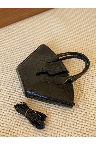 Bagzone Luxury Soft Leather Textured Triangle Shape Women's Shoulder Bag