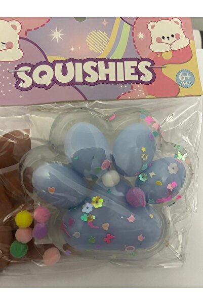 Twins Stars 1 ADET IŞIKLI Kedi Patisi Squishy Oyuncağı Sukuşi (BÜYÜK BOY)