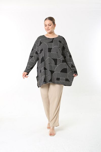 XL Modam Women's Summer Long Sleeve Plus Size Tunic