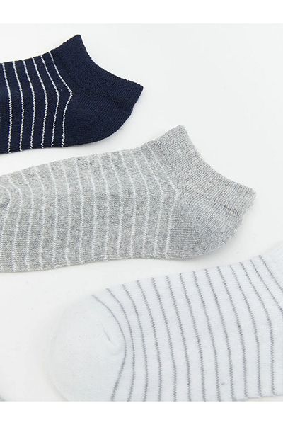 LC Waikiki Lcw Kids Mixed Striped Boys Booties Socks 5-Piece