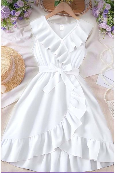 junior baby kids Ruffle Girl Dress