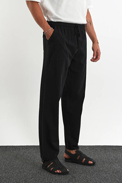 Malerind Hambez Sports Sweatpants Comfortable Fit Linen Look Unisex Model Malerind Size Range (M-6Xl)