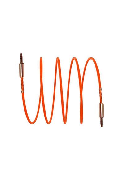 SIKS Cablu audio ®, mufă jack de 3,5 mm, transmisie rapidă, compatibilitate multiplă, portocaliu