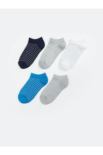 LC Waikiki Lcw Kids Mixed Striped Boys Booties Socks 5-Piece