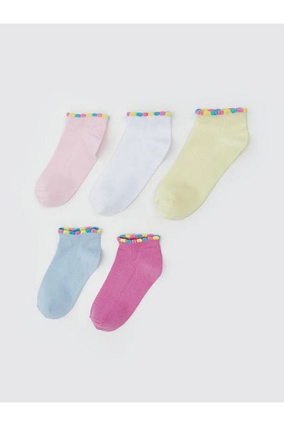 LC Waikiki Lcw kids pink girl's booties socks 5-pack