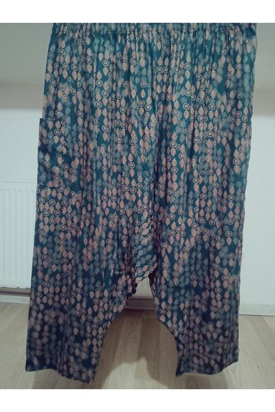 hoaryage Viscose Press Fabric Floral Patterned Shalwar with Pockets 100% Cotton 38 Size up to 100 kg